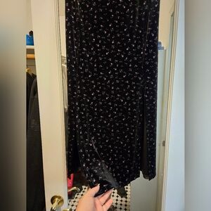 Disturbia Black and Purple Floral Skirt